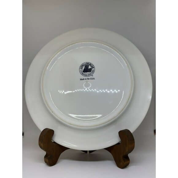 Longaberger USA Hand Painted Welcome Home Round Platter Red White & Blue - Picture 3 of 5